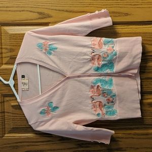 Dancing Days by Banned Apparel 1950's Flamingo Cropped Vintage Cardigan sz S